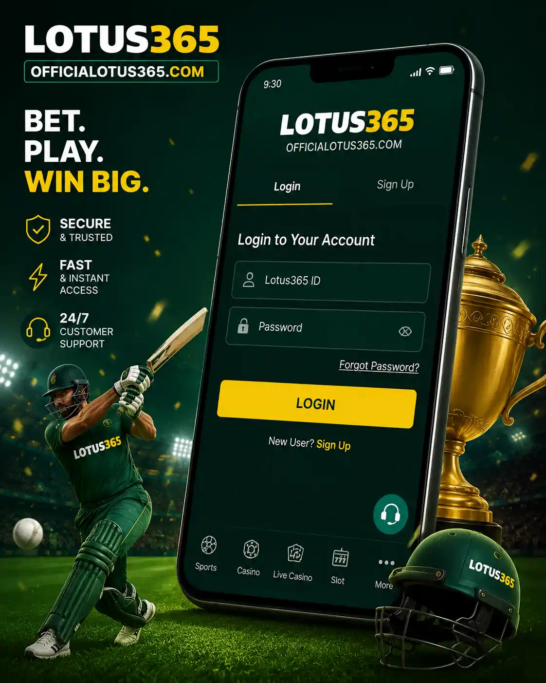 Lotus365 Login Banner By Officialotus365.com