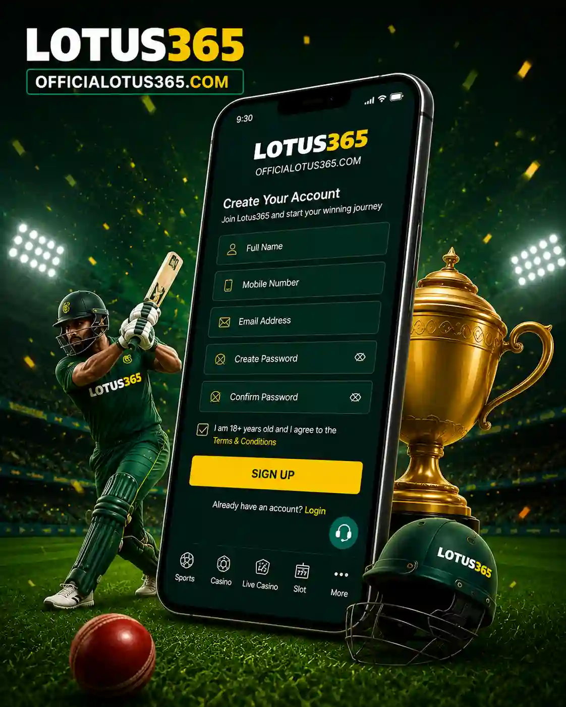 Lotus365 registration Banner by officialotus365.com