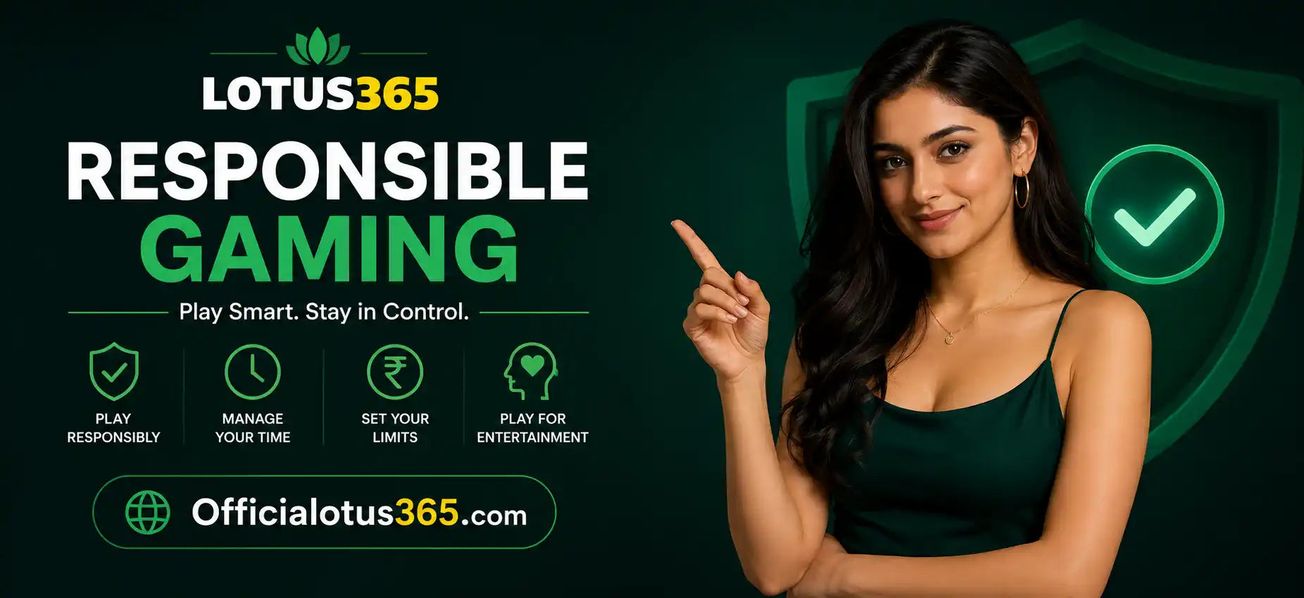 Responsible Gaming Banner by Officialotus365