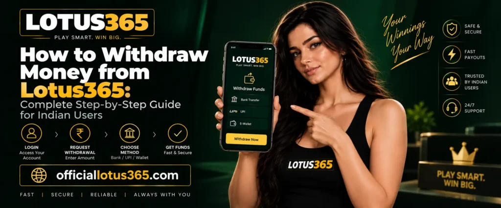 How to withdraw Money from Lotus365 banner by officialotus365