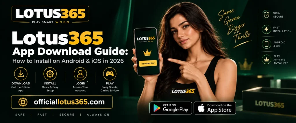 Lotus365 App Download Guide Banner by Officialotus365