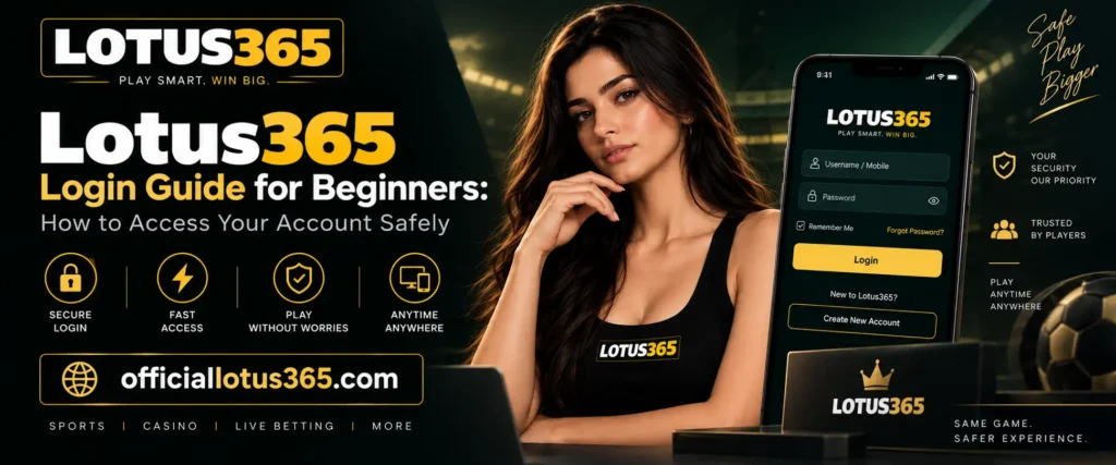 Lotus365 Login Guide banner by officialotus365